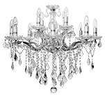 LIGHT SHOP Florence crystal 12 light chandelier chrome