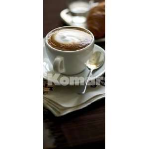 Fototapete Cafe, 92x220cm, 2 teilig, Cappuccino als Türtapete 