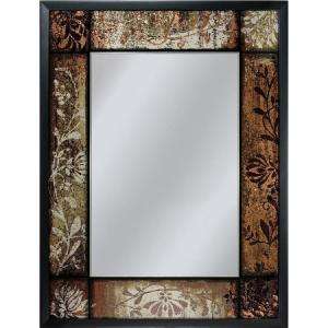 Deco Mirror 25 In. X 33 In. Plum Patchwork Mirror in Black 6248 at The 
