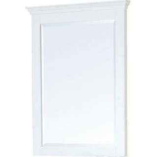 Pegasus Carrabelle 31 In. X 23 In. Framed Wall Mirror in Glacier White 