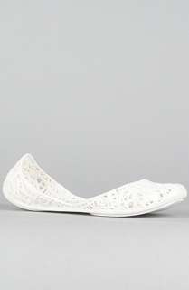 Melissa Shoes The Campana Zig Zag in White GlitterExclusive 