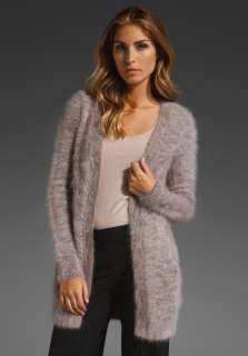 THEORY Chunky New Cloud Scotia Cardigan in Light Purple Sky Melange at 