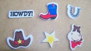 24 Wild West Shape Foam Sticker Kids Craft Horse VBS  