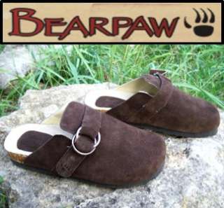 NEW BEARPAW Laurel Suede Womens Clog Slippers Sandals  