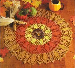 Thanksgiving Leaves Doily Crochet Pattern  
