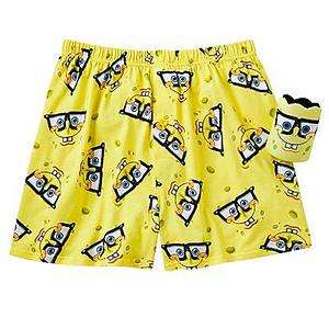   SQUARE PANTS Mens BOXERS Cup Drink Holder Set Underwear Yellow Glasses