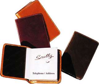 Scully Leather Personal Tel/Address Book Soft Plonge 1107   Free 