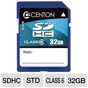 Centon 32GBSDHC6 32GB SDHC Class 6 Card 