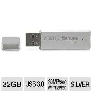 Wintec 3FMSP02U3SL 32G R FileMate Flash Drive   USB 3.0, 32GB, Silver 