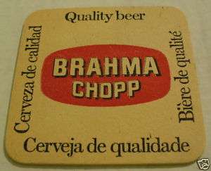 VINTAGE BRAHMA CHOPP BEER COASTER  