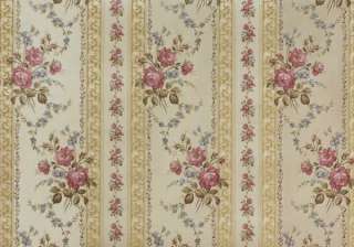 Victorian Silken Rose Gold Stripe Wallpaper Double Roll  