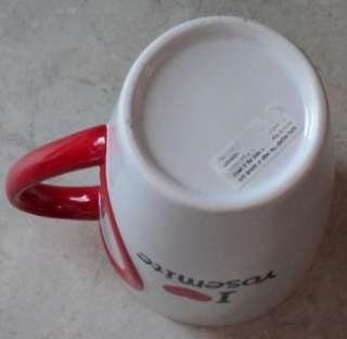 Heart Love Yosemite Latte White Red Coffee Cup Mug  