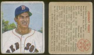 5377) 1950 Bowman 137 Johnny Pesky Red Sox PR  
