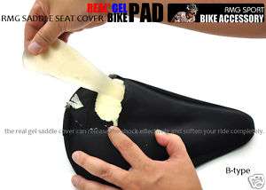 RMG] Bike Saddle Seat Cover Real Gel Padded Filled  B  