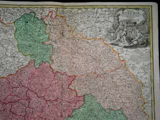 BÖHMEN Mähren Lausitz Schlesien Bohemia HOMANN ca 1720  