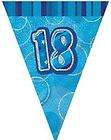 21ST BIRTHDAY PARTY DECORATIONS FLAG BANNER BUNTING BLU