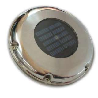 Sunforce Stainless Steel Solar Vent with Light 81300 