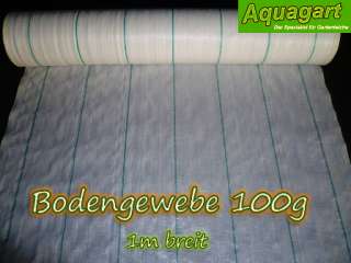 136m² Bodengewebe Unkrautfolie Mulchfolie 100g 1m breit  