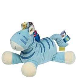 12 Taggies Blue Zebra Plush Toy Lovey Stuffed Animal Toy by Mary 