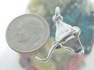 sterling silver *3D STING RAY* charm 018  