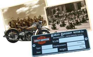 Typenschild für Harley Davidson Schild Plate data FARBE logo ELECTRA 