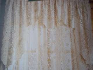   SWAG WINDOW TREATMENT LACE FONTAINE DESIGN 80 x 36 WWSFS628  
