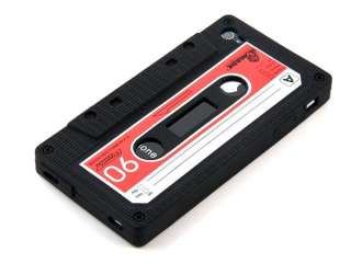 IPHONE 4 4S RETRO KASSETTE CASE Cover Tasche Bumper Tape Silikon 