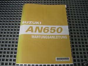 WERKSTATTHANDBUCH Suzuki AN 650 Burgman deutsch NEU&OVP  