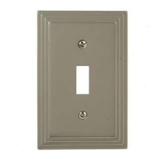  Steps 1 Gang Nickel Toggle Switch Wall Plate 84TN 