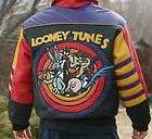Looney Tunes Jacket Leather Sleeves Mens Size Medium Jeff Hamilton