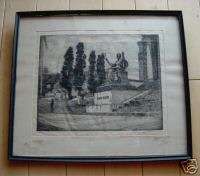 Joseph Lauber, New York, 1917 etching, signed LISTED  