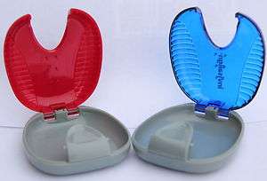 Invisalign Retainer Case Set Red and Blue  