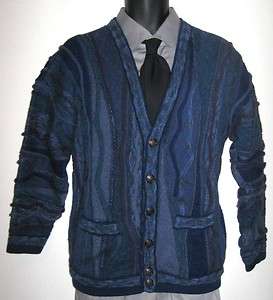 Emaroo Australia Blue Cardigan Sweater Wool Mens M  