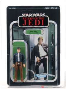 Vintage ROTJ Han Solo Bespin Outfit 65 Back B AFA 85  