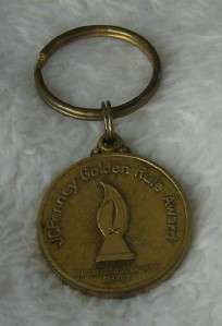 VINTAGE JC PENNEY GOLDEN RULE AWARD KEYCHAIN GOOD CONDITION  