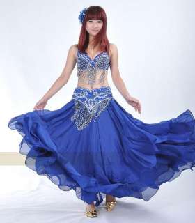 New High Quality Belly Dance Costume 2 pics bra&belt us size 32 34B/C 