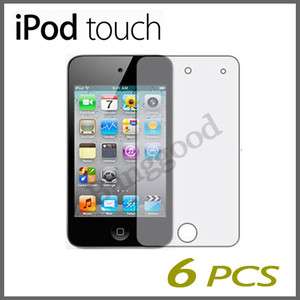 6X Clear LCD Screen Guard Protector Film For iPod Touch 4G (6 in 1 For 