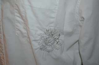 English Laundry LONG SLEEVE WHITE BUTTON DOWN 100% COTTON FLORAL SHIRT 