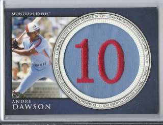 2012 Topps #RN AD Andre Dawson Retired Number Commemorative Patch 