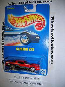 Hot Wheels Blue Card #33 * CAMARO Z28 red  