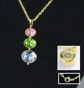 Joan Rivers Pastel Drop Pendant Necklace  