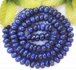 4x8mm lapis lazuli rondelle gemstone Beads 15  