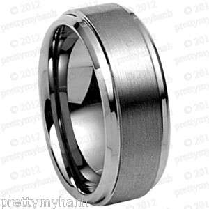   Mens Tungsten Carbide Ring ** Wedding Band ** 8mm Comfort Fit Sz 7 14