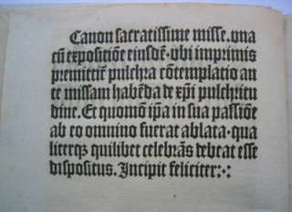1497 VERY RARE INCUNABLE OF BALTHASARS «CANON MISSAE», 26 COPIES 