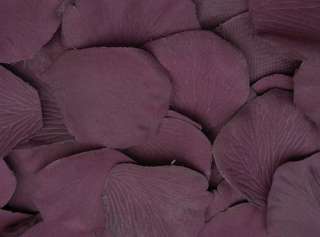 100 QUALITY THICK PLUM SILK ROSE PETALS WEDDING TABLE DECORATIONS 