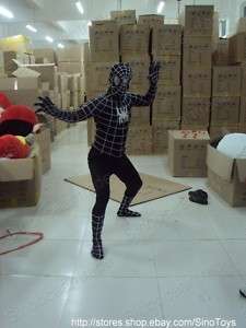 Black Spider Man Mascot Costume Fancy Dress Suit Outfit  