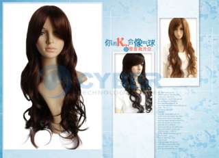 Vogue Brown long curly Wavy Sexy Ladys wig wigs hair  
