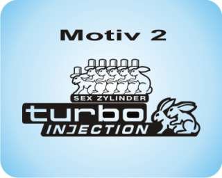 Turbo Rabbit Injection Tuning Sticker Aufkleber  