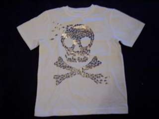 NWT Boys Gymboree Deep Sea Adventure white short sleeve skull shirt 