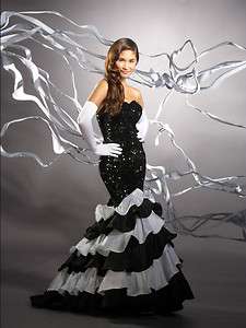 free gloves black and white Wedding Dress size 6 8 10 12 14 16 18 28 